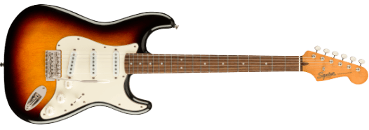 Squier Sonic Stratocaster Left-Handed, Maple Fingerboard, White Pickguard, Black