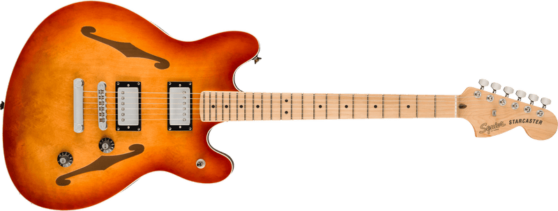 Squier Affinity Series® Starcaster® Deluxe, Maple Fingerboard, Sienna Sunburst