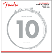 Fender Super Bullet Strings, Nickel Plated Steel, Bullet End, 3250R Gauges .010-.046, (6)