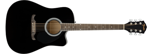 Fender FA-125CE Dreadnought, Walnut Fingerboard, Black