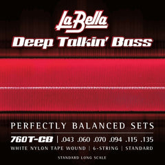 La Bella 760T-CB White Nylon Tape - Standard, 6-String - 43-135