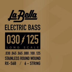 La Bella RX-S6B Bass Rx Series, Stainless, 6-String 30-125