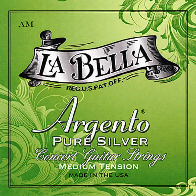 La Bella AM Argento Pure Silver - Medium Tension