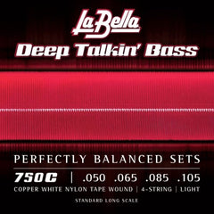 La Bella 750C Copper White Nylon Tape - Light 50-105