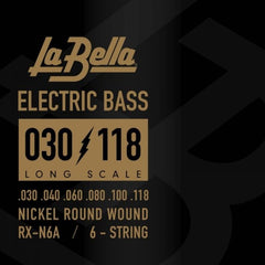 La Bella RX-N6B Bass Rx Series, Nickel, 6-String 30-125