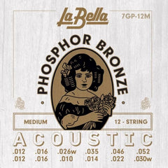 La Bella 7GP-12M 12-String Acoustic Phosphor Bronze - Medium