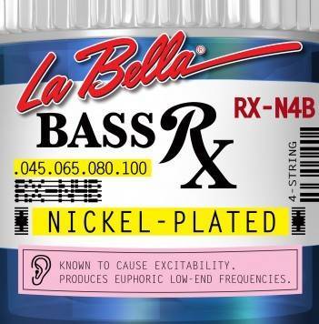 La Bella RX-N6B Bass Rx Series, Nickel, 6-String 30-125