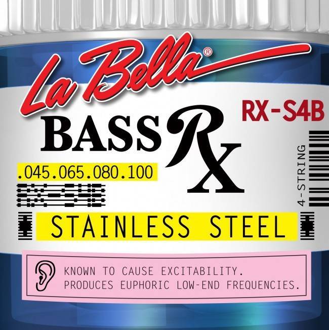 La Bella RX-S4B Bass Rx Series, Stainless, 4-String 45-65-80-100