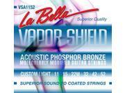 La Bella VSA1152 Vapor Shield Acoustic Guitar Strings - Custom Light 11-52