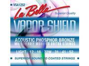 La Bella VSA1256 Vapor Shield Acoustic Guitar Strings - Light 12-52