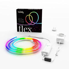 Twinkly Flex 6.5ft, LED Tube Multi Color, RGB LED Strip Flexible, Compatible with HomeKit, Alexa and Google Home, Gaming Lights, 16 M+ Colors, USB C Powered, App Control, White Wire