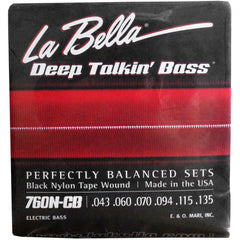 La Bella 760N-CB Black Nylon Tape - Standard, 6-String - 43-135