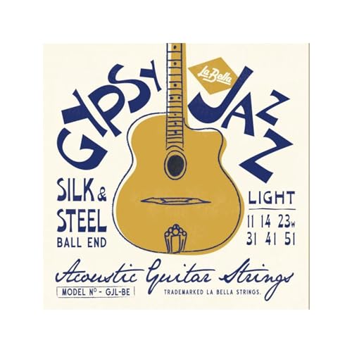 La Bella GJM-BE Gypsy Jazz Silk & Steel - Light, Ball-Ends