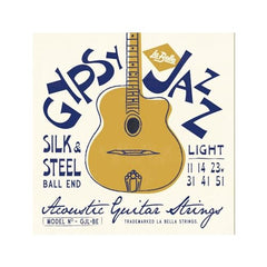 La Bella GJM-LE Gypsy Jazz Silk & Steel - Medium, Loop-Ends