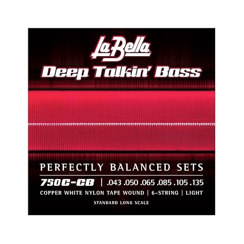 La Bella 750C-CB Copper White Nylon Tape, 6-String - Light 43-135