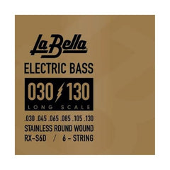 La Bella RX-S6D Bass Rx Series, Stainless, 6-String 30-130