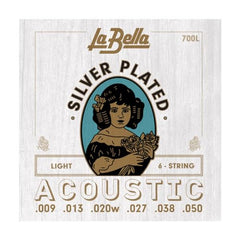 La Bella 700L Silver-Plated Acoustic Guitar - Light