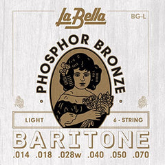 La Bella BG-L Acoustic Baritone, Phosphor Bronze - Light