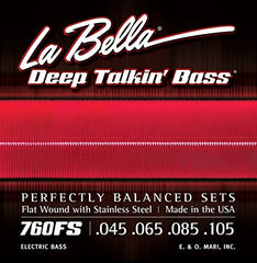 La Bella 760FHBB Beatle Bass Stainless Steel Flat Wound - 50-100