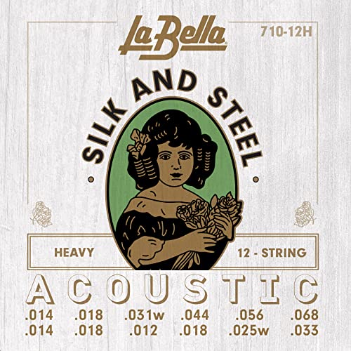 La Bella 710-12H 12-String Acoustic GuitarSilk & Steel - Heavy