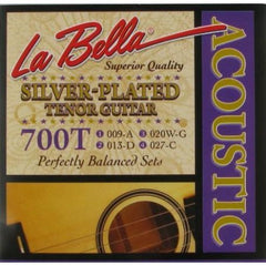 La Bella 700T Tenor Guitar, Silver-Plated