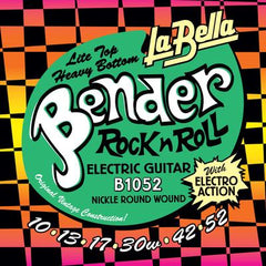 La Bella B1052 Lite Top/Heavy Bottom Bender Electric Guitar 10-52