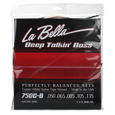 La Bella 750C-B Copper White Nylon Tape, 5-String - Light 50-135