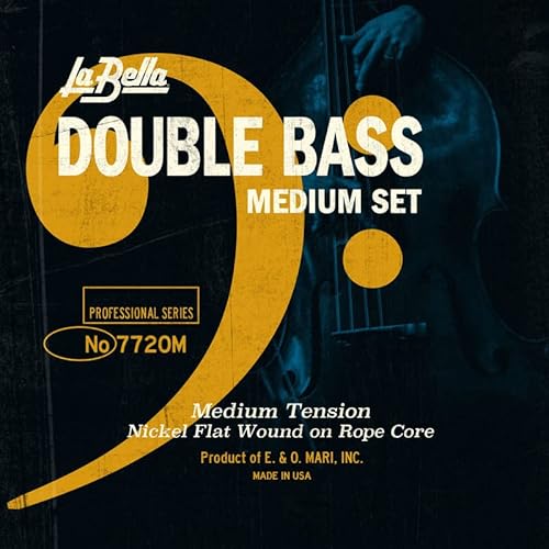 La Bella 7720M Double Bass, Flat Wound on Rope Core - Medium