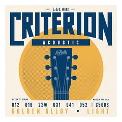 La Bella C500S Criterion Acoustic, Golden Alloy - Light 12-52