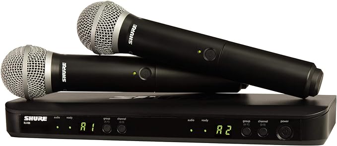 Shure BLX288/PG58 Dual Channel Wireless Handheld Microphone System - J11 Band