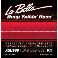 La Bella 760FM Deep Talkin' Bass, Flat Wound - Medium 49-109