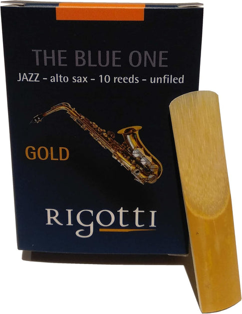 Rigotti RG.JSA Gold Jazz Alto Saxophone Reeds - 3 Medium (10-pack ...