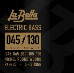 La Bella RX-N6B Bass Rx Series, Nickel, 6-String 30-125