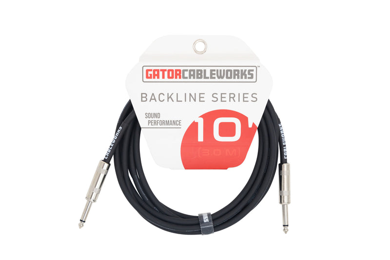 Gator Cableworks Backline Series 10 Foot Strt To Strt Instrument Cable