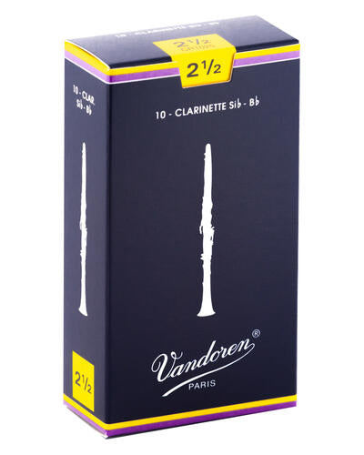 Vandoren CR1025 Traditional Bb Clarinet Reed - 2.5 (10-pack)