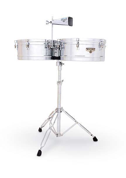 Latin Percussion Matador M257 14" and 15" Timbales - Chrome with Chrome Hardware