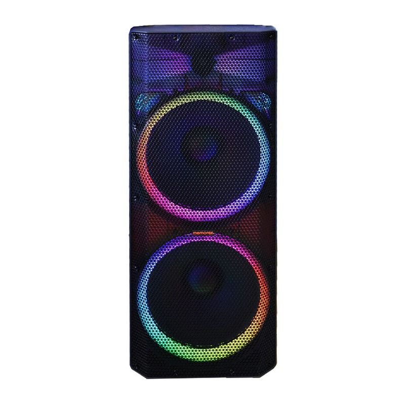 MEMOREX 15″ TWIN PA SPEAKER W/ LIGHTING | MX-PS2503