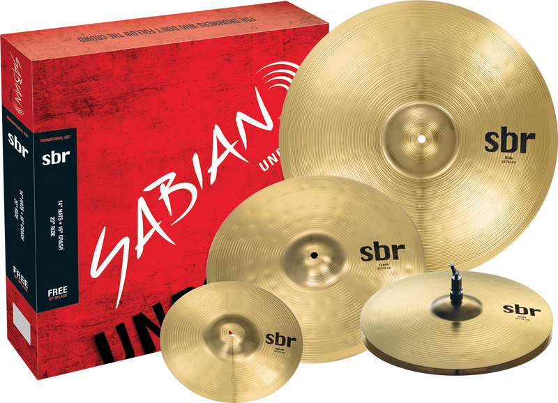 Sabian SBR Performance Cymbal Set - 14/16/20 inch - with Free 10 inch Splash