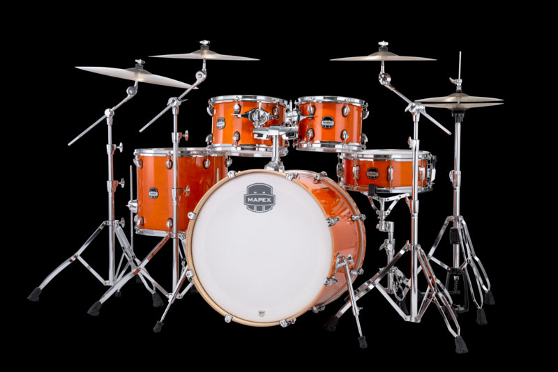 Mapex Mars Maple Series 5-Piece Rock Drum Shell Pack Glossy Amber MM529SFOG