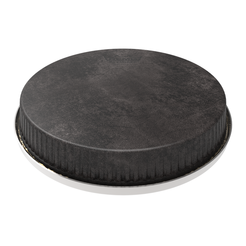 Remo Conga Drumhead, Symmetry, 9.75" D3, Skyndeep, 'Black Calfskin' Graphic