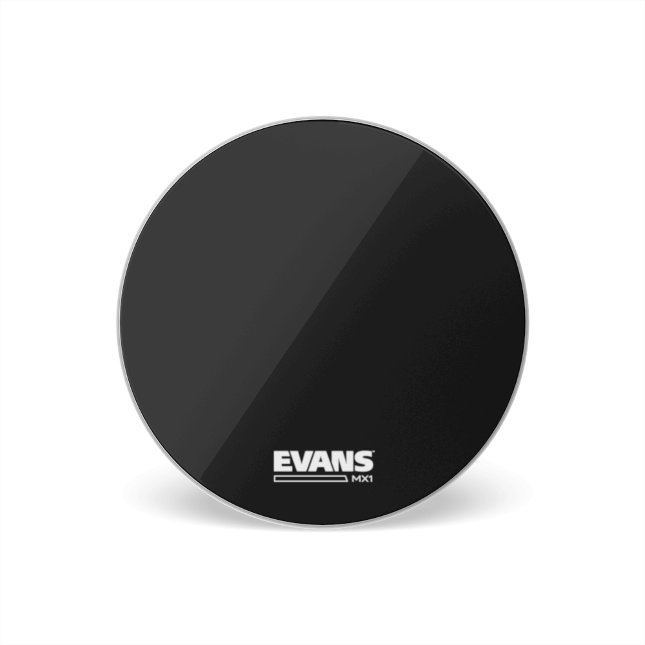 Evans MX1 Black Marching Bass Drumhead - 30 inches