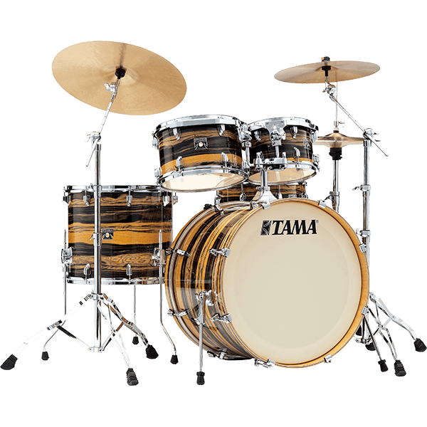 Tama Superstar Classic 5-piece Shell Pack with Snare and 22-inch Bass Drum- Natural Ebony Tiger