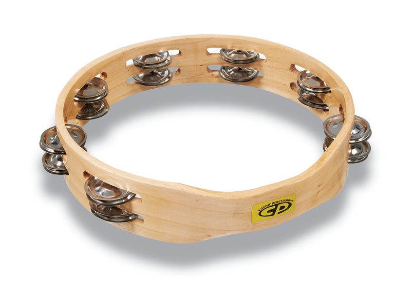 Cosmic Percussion by LP 10" Handheld Double Row Tambourine - Steel Jingles