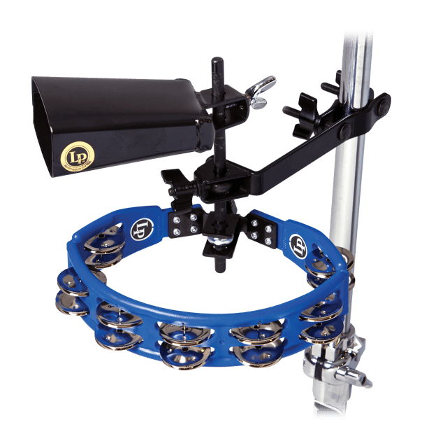 Latin Percussion Cyclops Tambourine with City Cowbell and Mount Pack