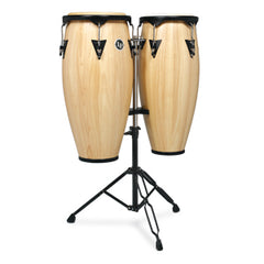 Latin Percussion City Series Conga Set with Stand - 10/11 inch Natural Gloss LP646NY-AW