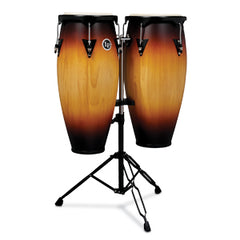 Latin Percussion City Series Conga Set with Stand - 10/11 inch Natural Gloss LP646NY-AW