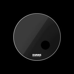 Evans EQ3 Resonant Black Bass Drumhead - 22 inch - With Port Hole