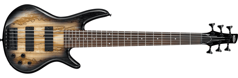 Ibanez Gio GSR206SMNGT Bass Guitar - Spalted Maple Top Natural Grey Burst