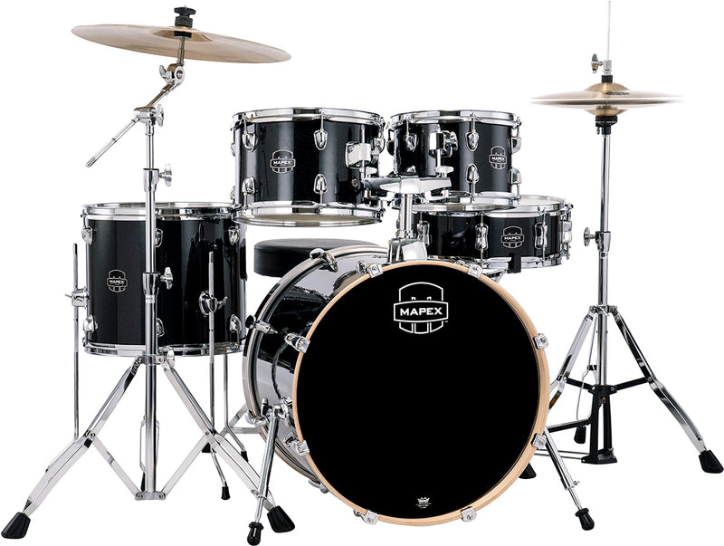 Mapex Venus 5-piece Fusion Complete Drum Set - Black Galaxy Sparkle